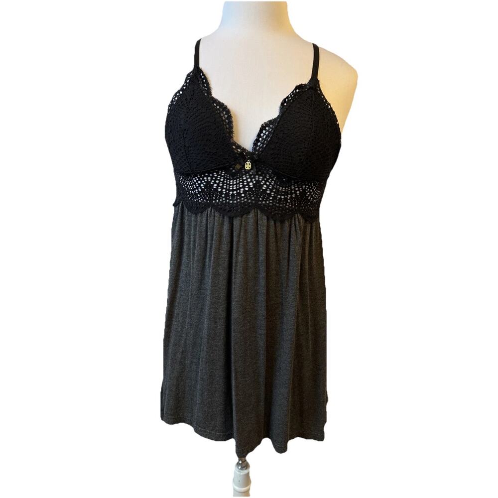 Daisy Fuentes Women's S Sexy Boho Crochet Babydoll Lingerie Dress Whimsigoth‎